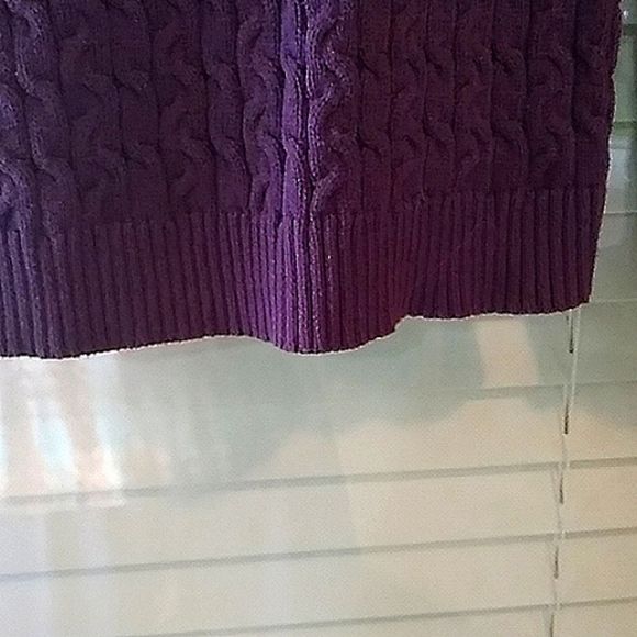 Croft & Barrow medium purple long sleeved crew neck cardigan - Picture 5 of 5